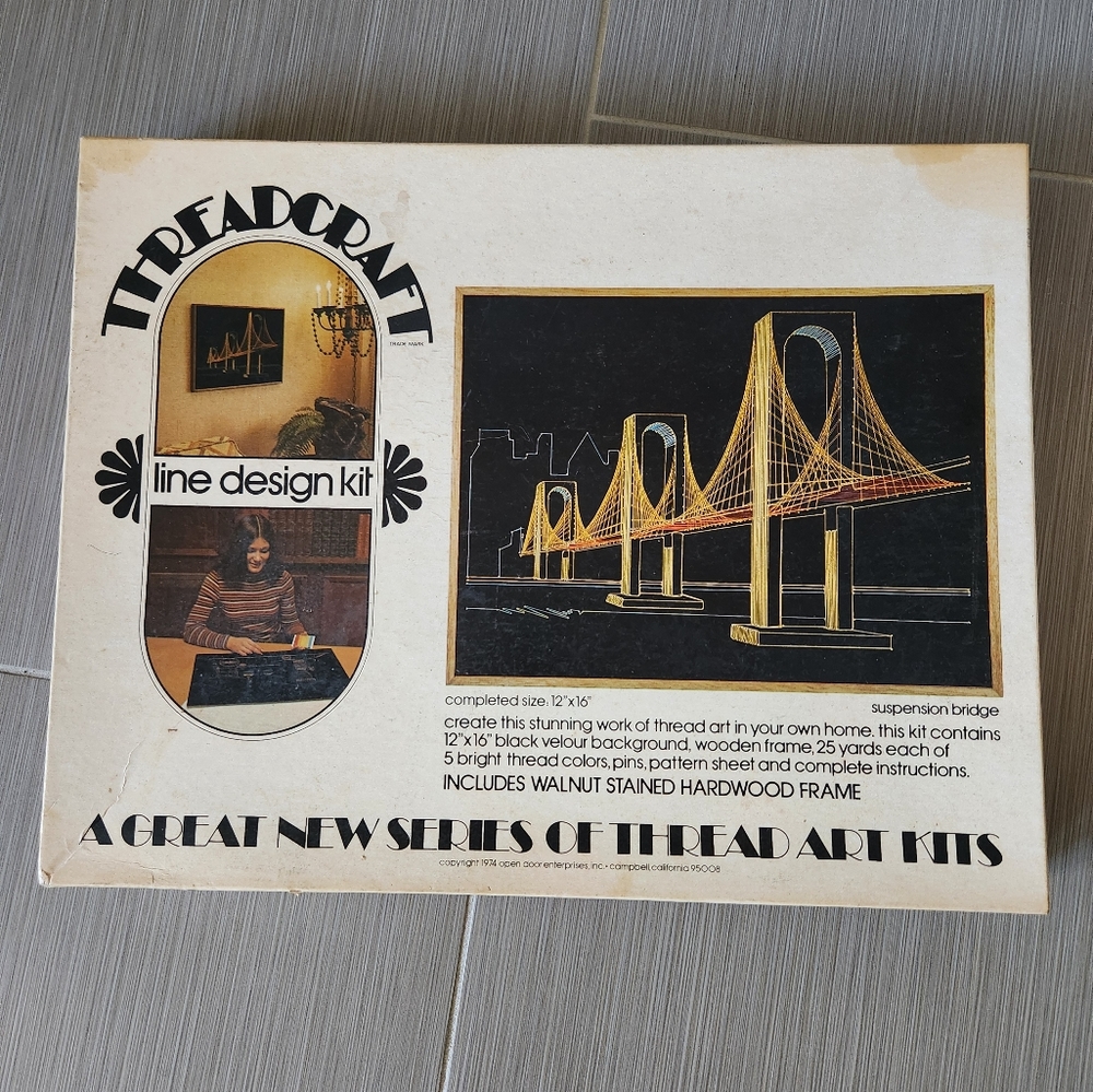 Vintage 1974 Threadcraft Line Design Kit